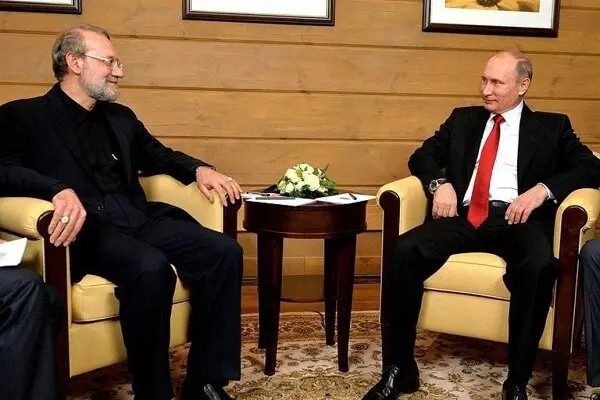دیدار علی لاریجانی با پوتین در روسیه