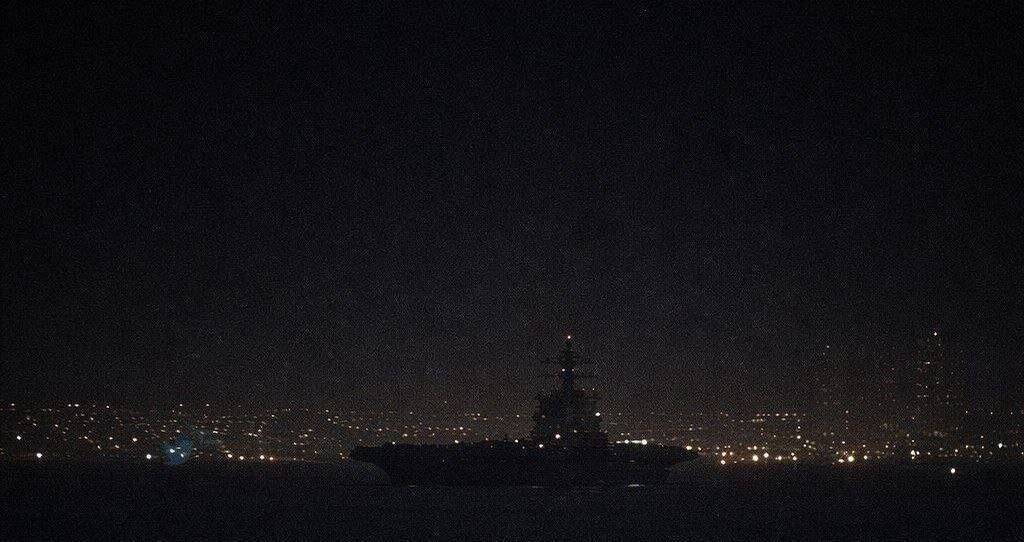 اولین تصویر از استقرار ناو هواپیمابر جرآلد فورد در اسرائیل