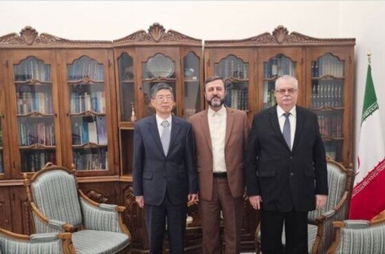 دیدار و گفتگوی غریب آبادی با سفرای روسیه و چین