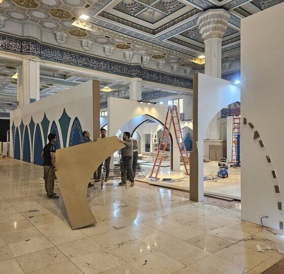 مراحل آماده سازی نمایشگاه بین المللی قرآن ۲ روز مانده به برگزاری