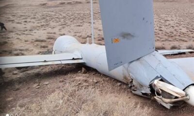 انهدام پهپاد پیشرفته هرمس اسرائیلی ‌در آسمان ایلام + تصاویر