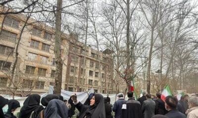 تجمع اعتراضی حقوقدانان ایرانی مقابل دفتر سازمان ملل در تهران