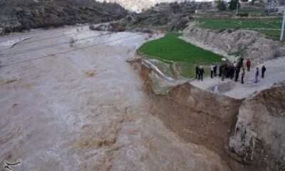 تخریب پل مختار یاسوج در پی سیلاب/ کمربندی شهر مسدود شد+تصاویر