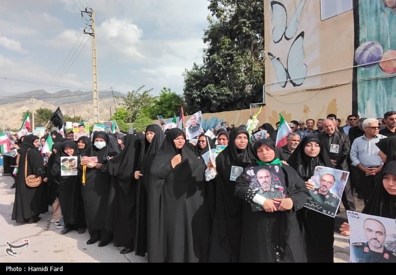 سنگتمام مردم دالکی در تشییع سردار شهید اسماعیل احمدی + تصاویر حمله اسرائیل به ایران , شهید , اخبار بوشهر ,