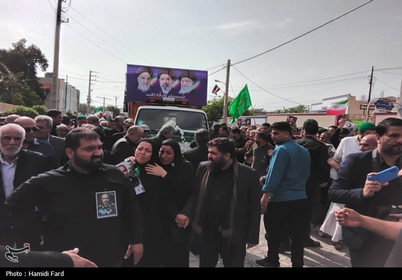 سنگتمام مردم دالکی در تشییع سردار شهید اسماعیل احمدی + تصاویر حمله اسرائیل به ایران , شهید , اخبار بوشهر ,