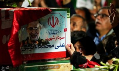 سنگ‌تمام کاشانی‌ها در تشییع شهید نائینی/آغوش گرم مردم برای صدای سپاه