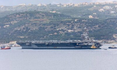 ناو هواپیمابر آمریکا وارد بندر یونان شد/ ماجرا چیست؟