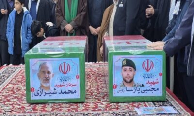 پیکر سرلشکر شهید محمد شیرازی در حرم مطهر رضوی آرام گرفت+تصاویر