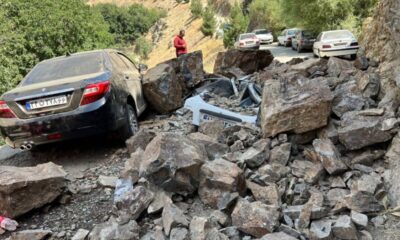 ۶ کشته و مصدوم در حادثه ریزش کوه روی خودرو‌ها