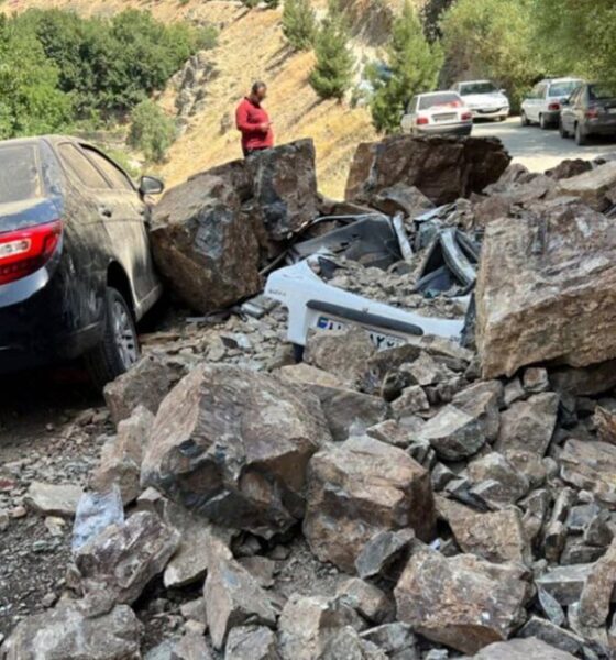 ۶ کشته و مصدوم در حادثه ریزش کوه روی خودرو‌ها
