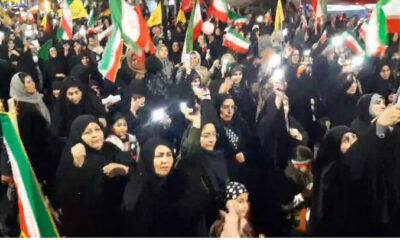 اجتماع باشکوه شبانه مردم سلماس در حمایت از وطن