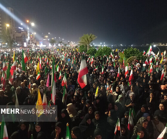 اجتماع حماسی مردم بندرعباس در حمایت نظام اسلامی