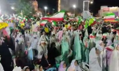 اجتماع شبانه مردم در بوشهر