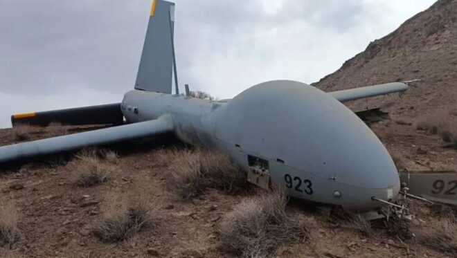 انهدام پهپاد هرمس ۹۰۰ در آسمان اندیمشک توسط سپاه