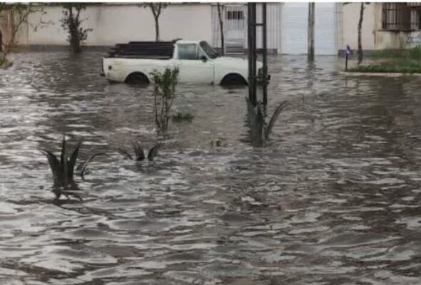 بارش شدید باران در مینودشت و آبگرفتگی معابر گلستان+ عکس