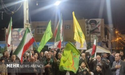 تجمع حماسی مردم اردستان در ایستگاه پنجاه و هشتم