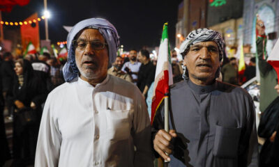 تجمع مردم خرمشهر زیر باران در دفاع از امنیت