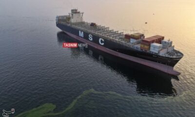 تصاویر اختصاصی تسنیم از توقیف کشتی کانتینری MSC اسرائیلی