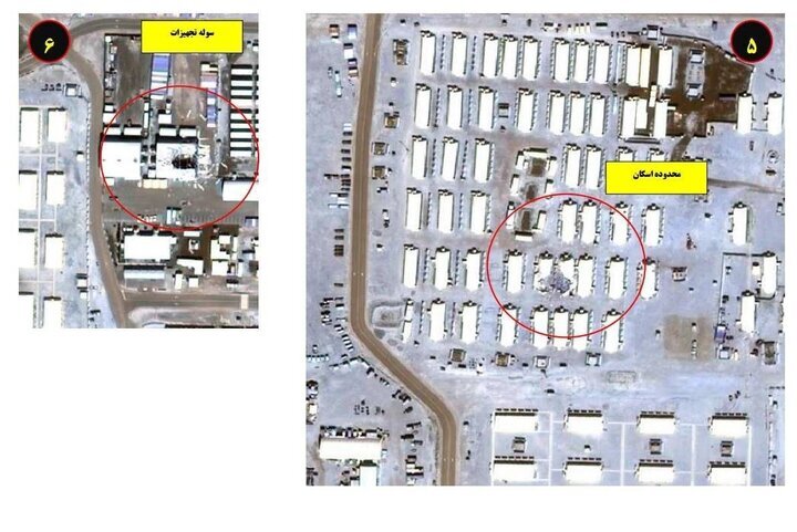 تصاویر ماهواره‌ای اصابت پهپاد‌های ارتش به پایگاه العدیری