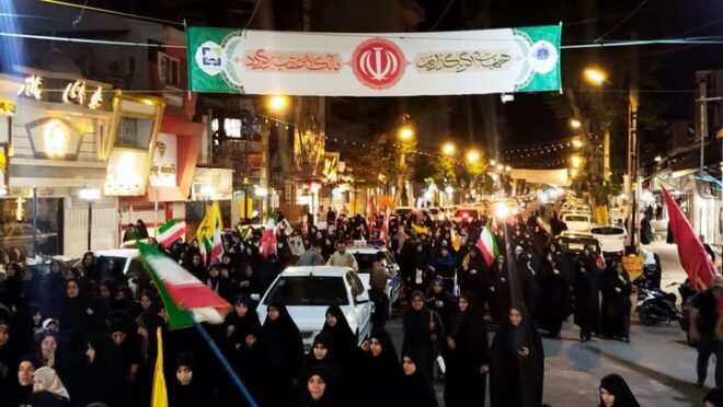 حضور حماسی مردم آستانه اشرفیه در پنجاه و هشتمین قرار شبانه