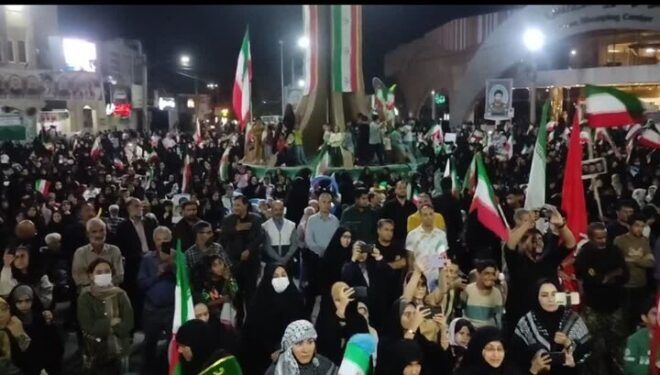 حماسه باشکوه مردم شهر بم در شب پنجاه و سوم