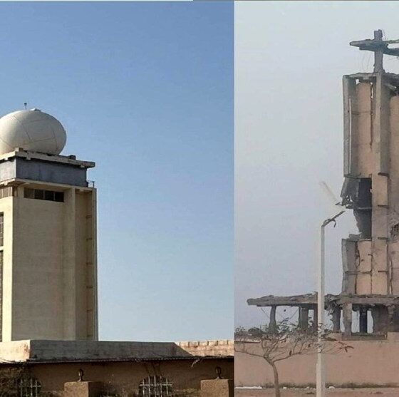 خسارت یک همتی در حمله دشمن به تأسیسات هواشناسی بوشهر