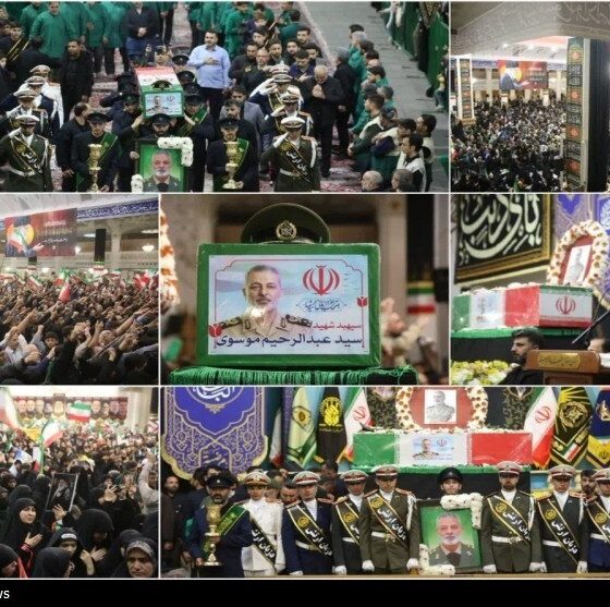 شبی ماندگار در قم؛ وداع باشکوه با سپهبد شهید موسوی در حرم+ عکس