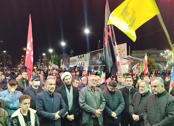 پنجاه و دومین حضور پرشور و شبانه مردم آستانه اشرفیه در میدان