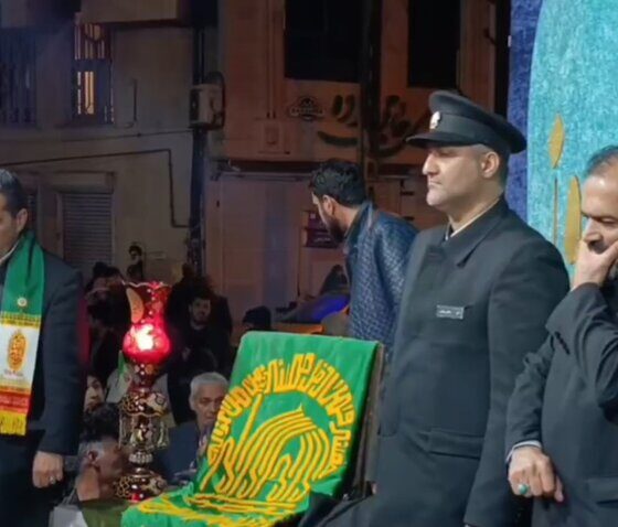 پنجاه‌ و هشتمین تجمع شبانه مردم بناب با حضور خادمین حرم مطهر رضوی