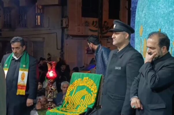 پنجاه‌ و هشتمین تجمع شبانه مردم بناب با حضور خادمین حرم مطهر رضوی