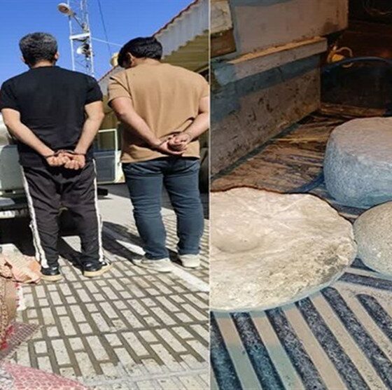 کشف 4 پایه ستون تاریخی در مرودشت؛ 2 نفر دستگیر شدند