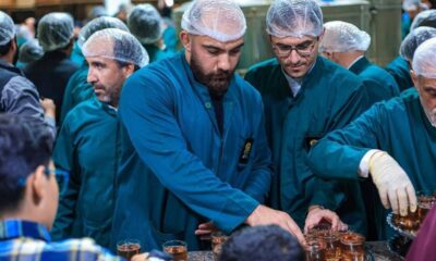 تصاویری از حضور تیم ملی کشتی در حرم رضوی