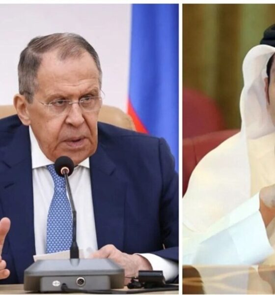 تماس تلفنی وزیر خارجه قطر با لاوروف درمورد وضعیت تنگه هرمز
