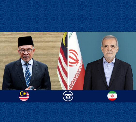 دعوت پزشکیان  از نخست وزیر مالزی برای سفر به تهران 