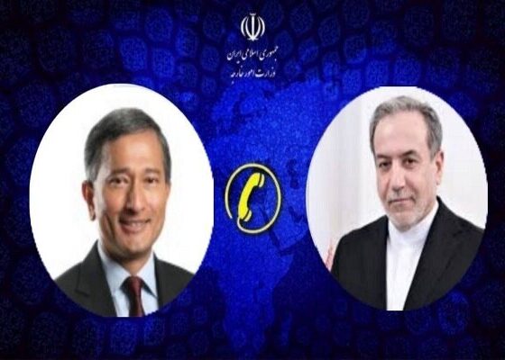 گفتگوی تلفنی وزیر امور خارجه ایران و سنگاپور