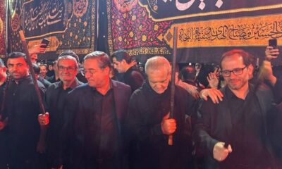حضور پزشکیان در مراسم شام غریبان حضرت اباعبدالله الحسین (ع) در ارومیه