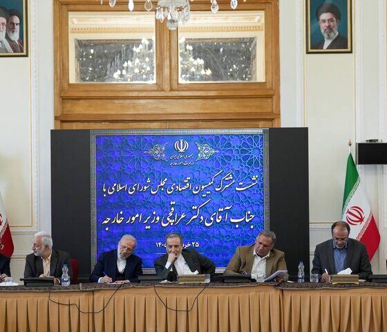 دیدار اعضای کمیسیون اقتصادی و کمیته دیپلماسی اقتصادی مجلس با عراقچی