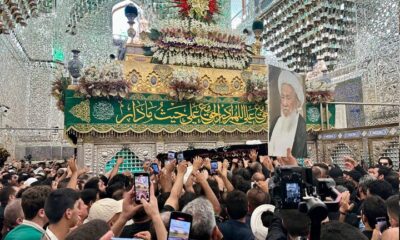 پیکر آیت‌الله العظمی محمد اسحاق فیاض در کاظمین و کربلا تشییع شد