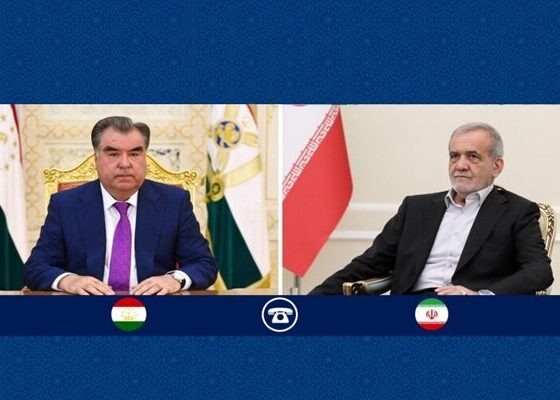 گفتگوی تلفنی روسای جمهور ایران و تاجیکستان