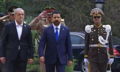 استقبال رسمی پزشکیان از نخست‌ وزیر عراق