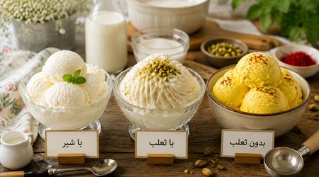 طرز تهیه بستنی خانگی قدم به قدم؛ با شیر، با ثعلب و بدون ثعلب طرز تهیه بستنی خانگی قدم به قدم؛ با شیر، با ثعلب و بدون ثعلب