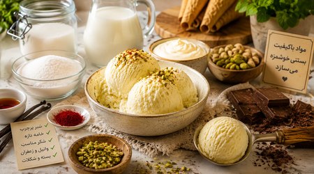 طرز تهیه بستنی خانگی قدم به قدم | با شیر، با ثعلب و بدون ثعلب چه عواملی باعث خوشمزه تر شدن بستنی خانگی می شوند؟